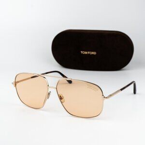 Tom Ford TEX Woman Sunglasses Rose Gold Brown Photochromic Aviator FT1096 28E
